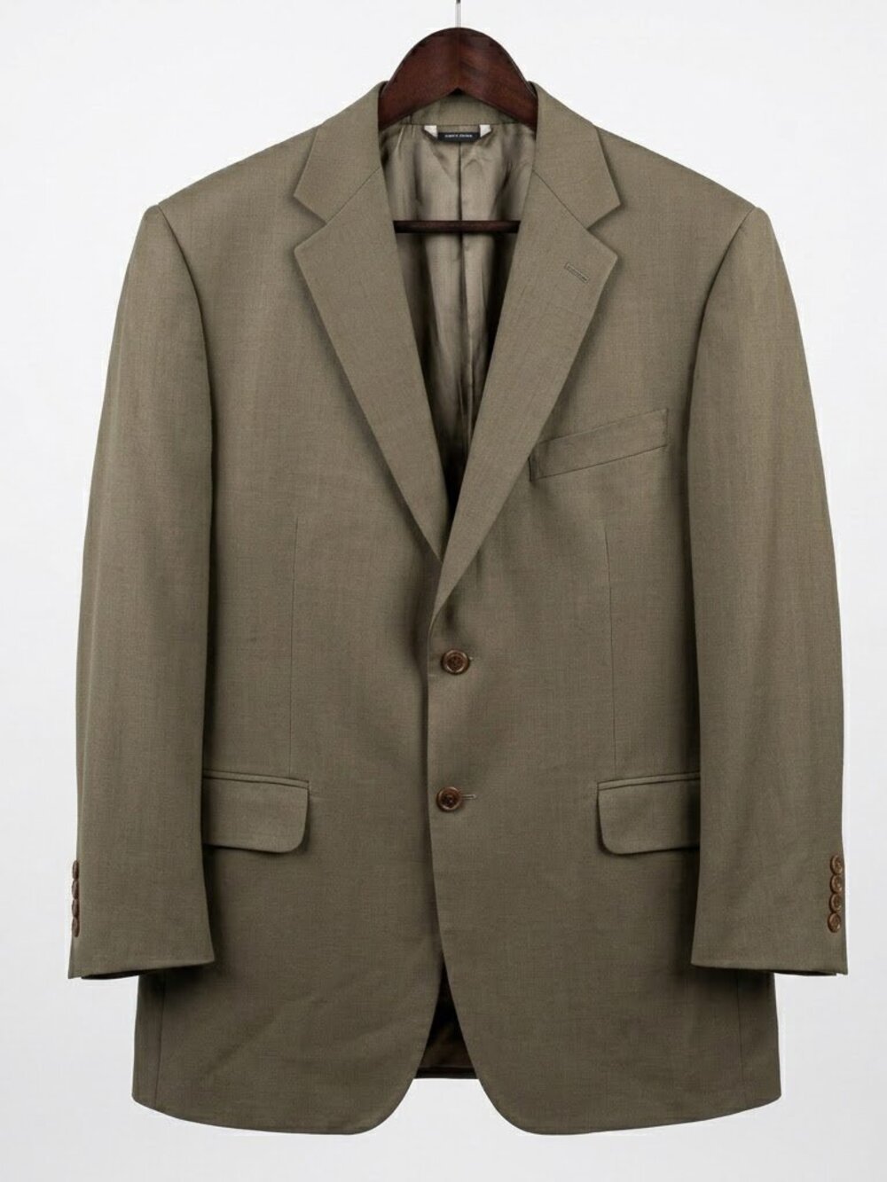 Brooks Brothers Italy Blazer Mens 42R Sport Coat Olive Taupe Classic Tailored